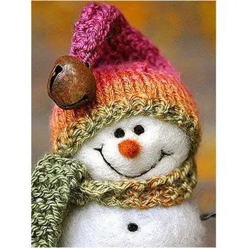 

Rhinestone Painting Cartoon Cute Snowman Crystal DIY Diamond Painting Home Decor 3D Cross Stitch Diamond Embroidery Pattern Gift