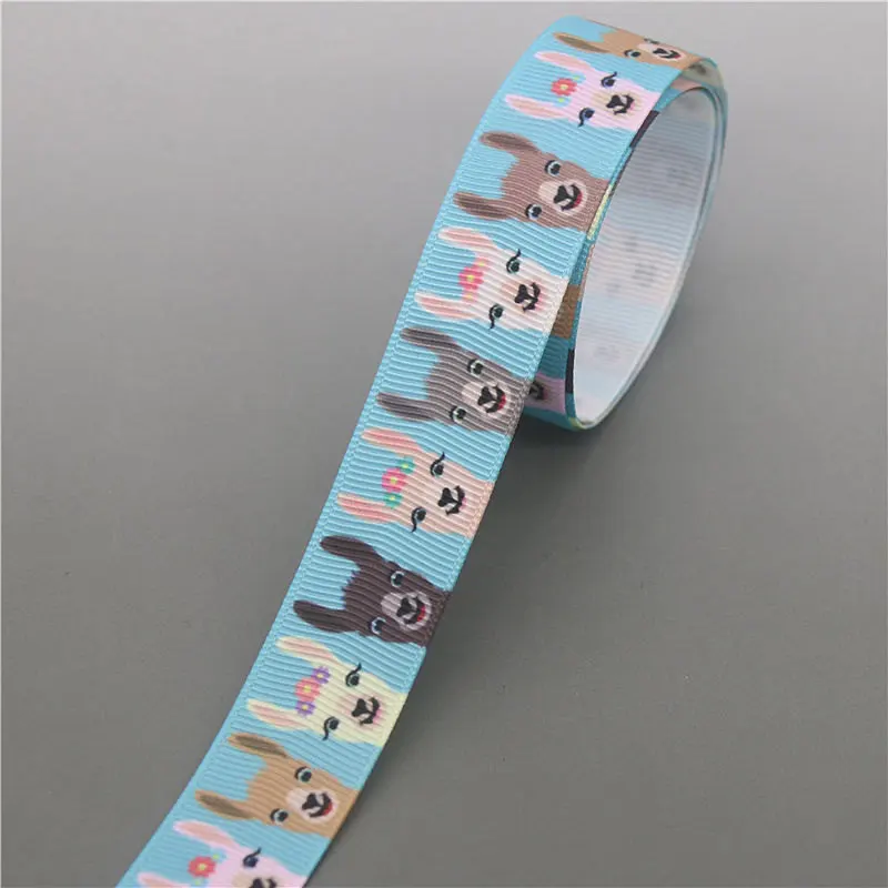 10281 DHK 10 ярдов Llama кактус напечатанный Grosgrain ленточный аксессуар Hairbow головной убор украшение «сделай сам» оптом OEM B1865 - Цвет: 10281