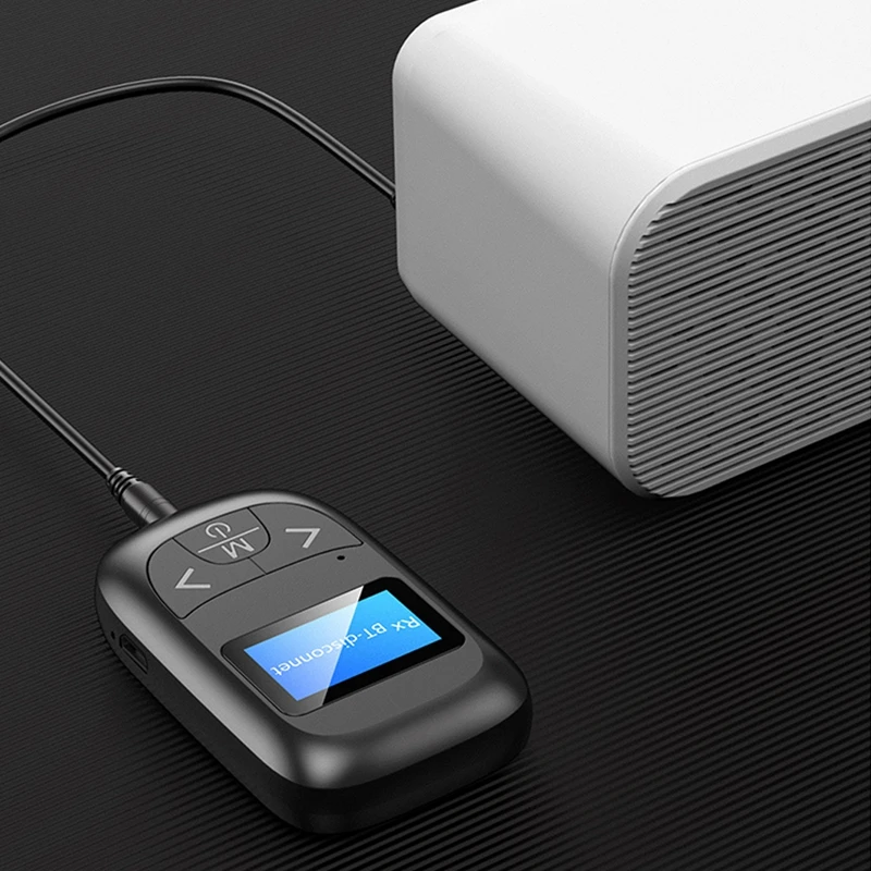 LCD Wireless Audio Adpater 5 0 Bluetooth Receiver Transmitter 3 5mm AUX Jack For TV Car Protector Headphones Bluetooth Receptor