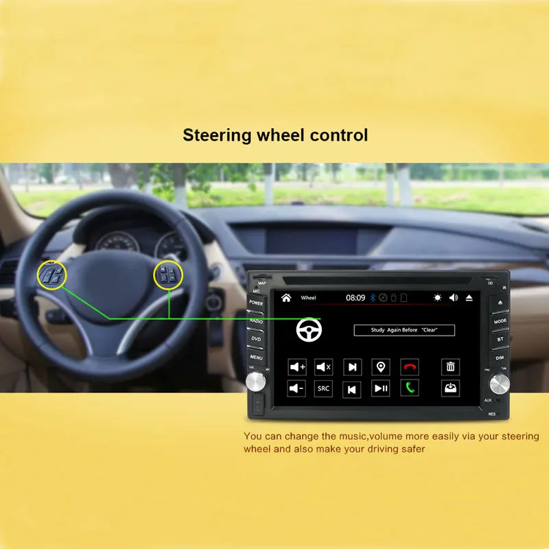 Top Bosion Car Multimedia  Car DVD Player Double 2 din Universal Car Radio GPS Navigation In dash Car Stereo video Free Map Camera 2