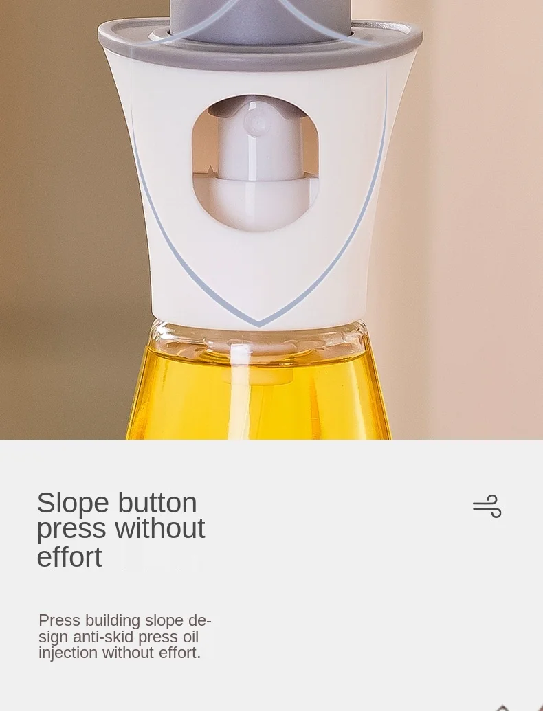 Push-Type Fuel Injector Seasoning Bottle Dust-Proof and Oil-Control Large-Caliber Barbecue Sprayer Olive Oil Spray Bottle