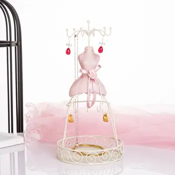 

Lady Figure Jewelry Display Stand Necklace Earring Organizer Jewellery Showcase