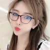 Rivets Finished Myopia Glasses Women Blue Film Coating Oval Nearsighted Eyeglasses -1.0 -1.5 -2.0 -2.5 -3.0 -3.5 -4.0 -4.5 -6.0 5