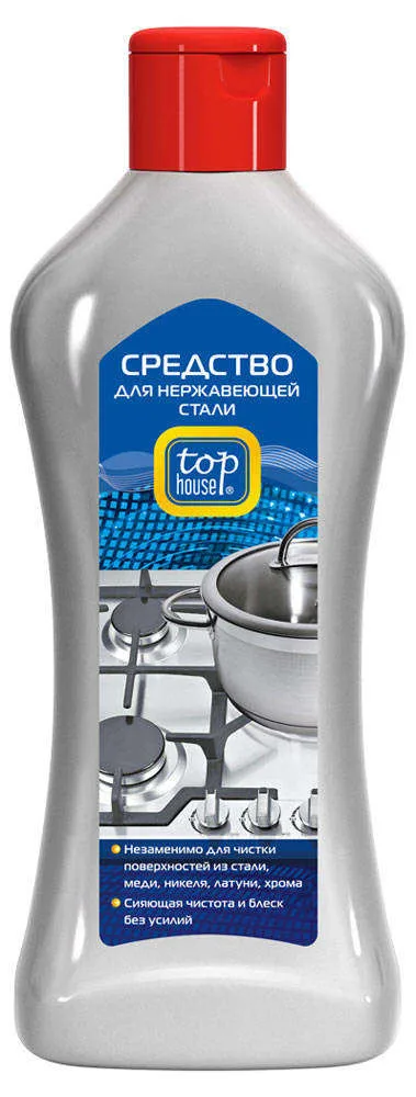 Средство для чистки нержавеющей стали Top House, 300 мл