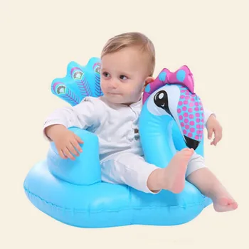 

Infant Inflatable Sofa Seat Baby Dining Chair Bath Stool Inflatable Toy Peacock PVC Inflatable Sofa Child Gift