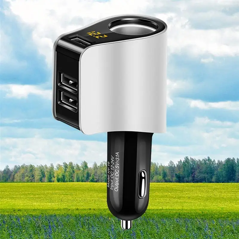12-24 в 80 Вт автомобильный тройной USB адаптер для автомобильного прикуривателя розетка сплиттер конвертер автомобильное напряжение Диагностика прикуривателя
