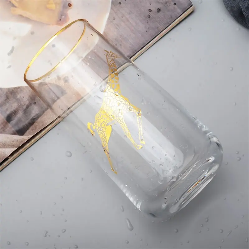 Upspirit 1 шт. Золотой животный стеклянный стакан пивная вода питьевые чашки Кофе Молоко чай Кружка Стакан креативный подарок бар аксессуары посуда для напитков