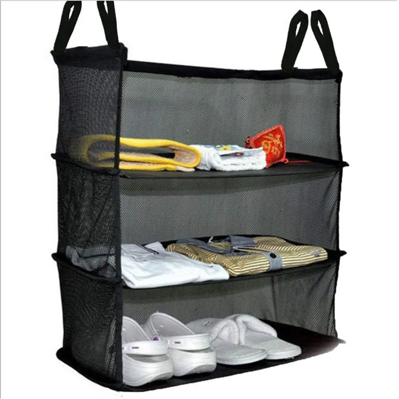 3 Layer Wardrobe Travel Bag Hook Hanging Organizer