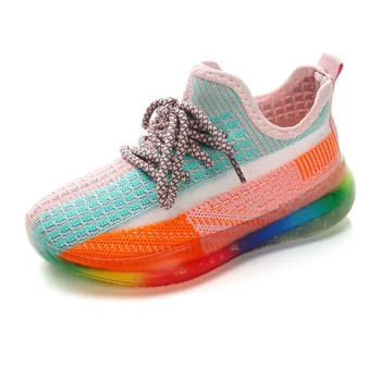 

Children's sneaker new baby rainbow coconut shoes mesh upper breathable men's shoes