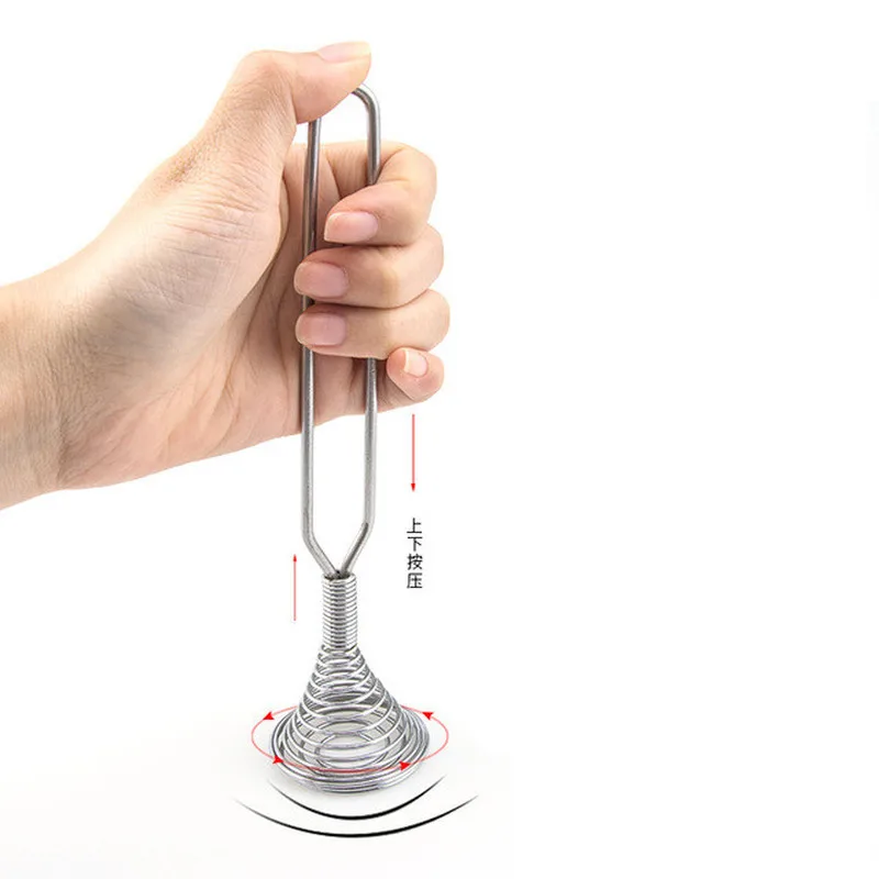 Stainless steel spring egg stiring Hand Push Rotate Whisk Mixer Egg Beater for Kitchen Baking batidor Cooking Tools gadget