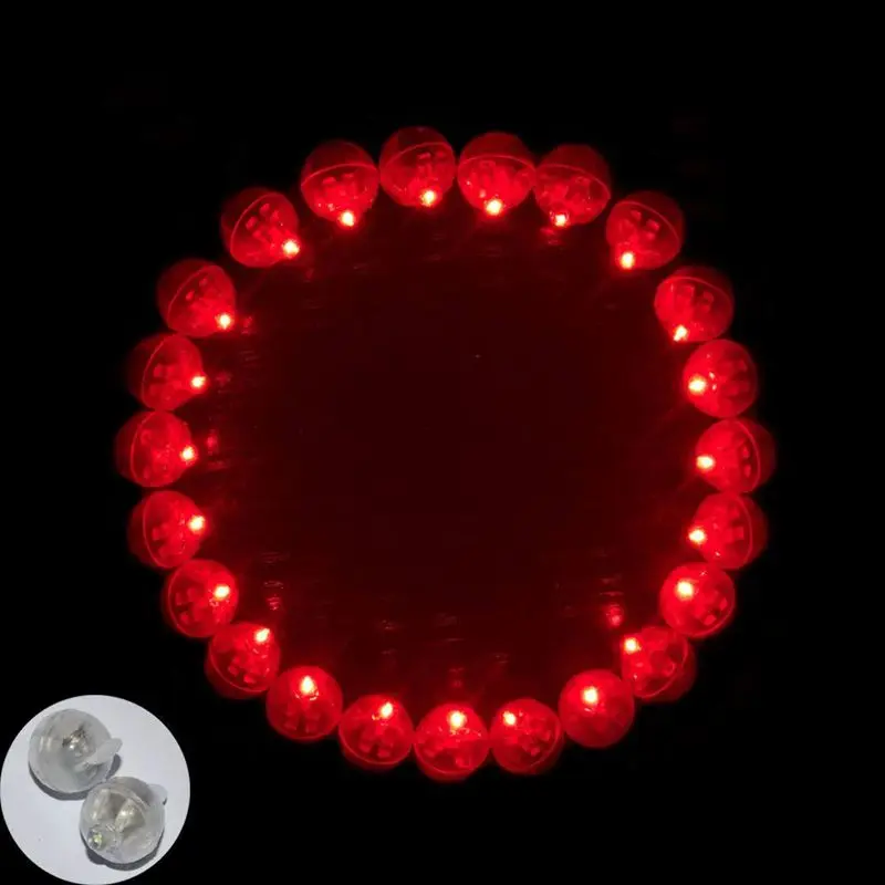 HHO-100pcs/Лот 100 X круглая Светодиодная Вспышка шар лампа шар светильник долгое время ожидания для бумажный фонарь воздушный шар светильник вечерние свадебные Dec