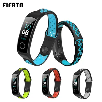 

FIFATA Sport Watchbands Silicone Wrist Strap For Huawei Honor band 4 For Honor 5 Smart Watch Band Replacement Strap Accessories