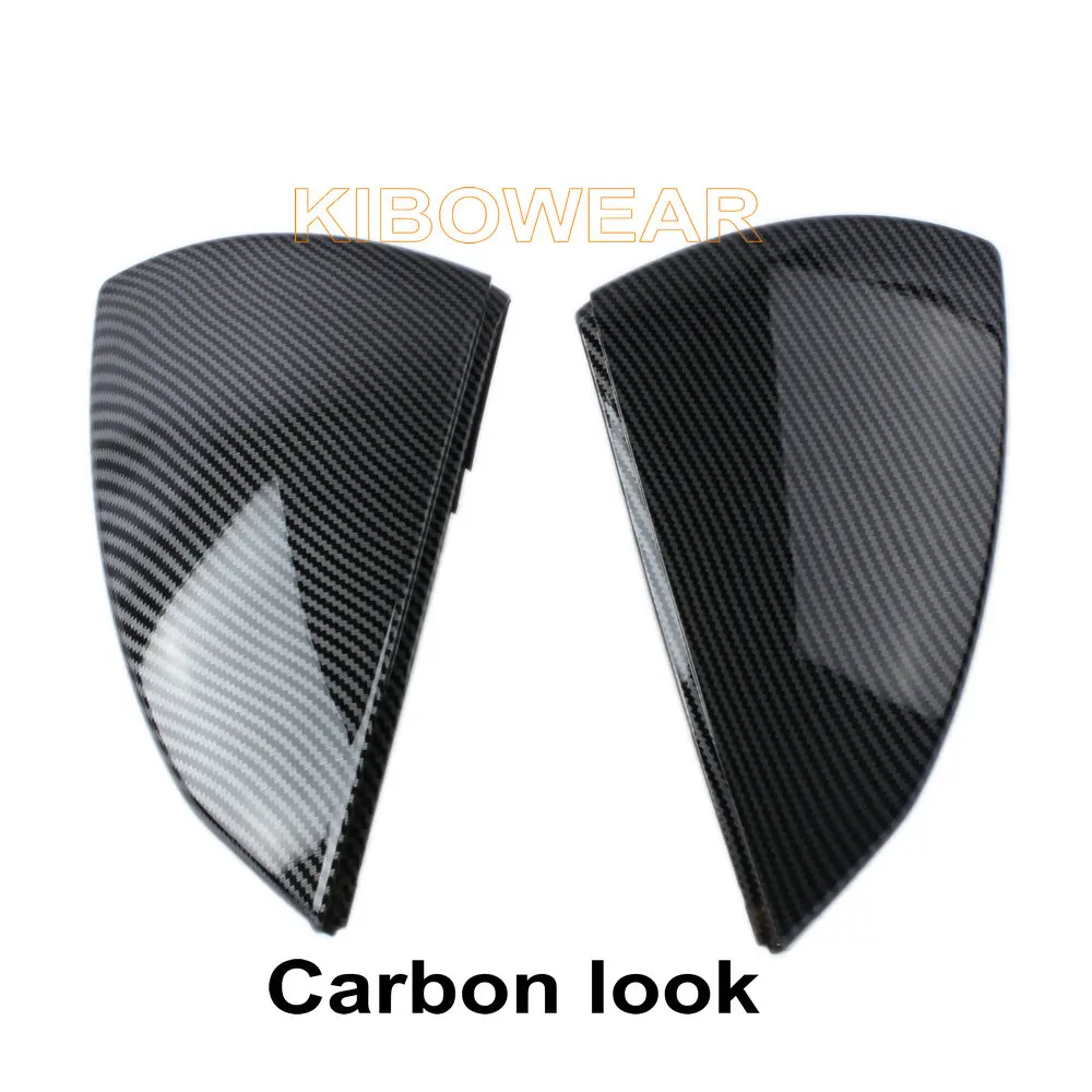 Side Wing Mirror Covers for Seat Ibiza 6F Arona KJ7 Leon MK3 5F Caps 2017 2018 2019 2020 2021 replace black/carbon pair_voghion.com