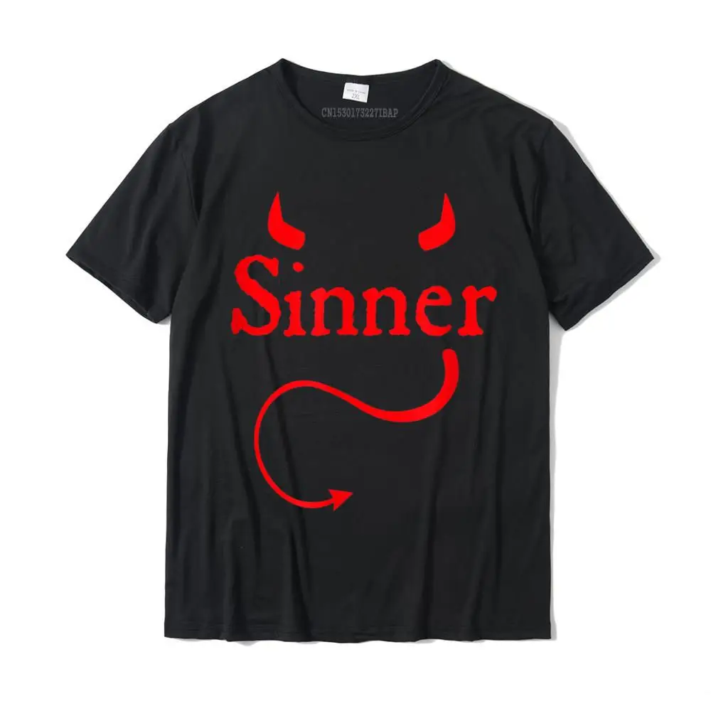 Casual Short Sleeve T Shirt Summer Fall O-Neck 100% Cotton Boy Top T-shirts Camisa Casual T Shirt Fashionable Top Quality Sinner Devil Horns Tail Rock Atheist Sin Lover T-Shirt__MZ17154 black