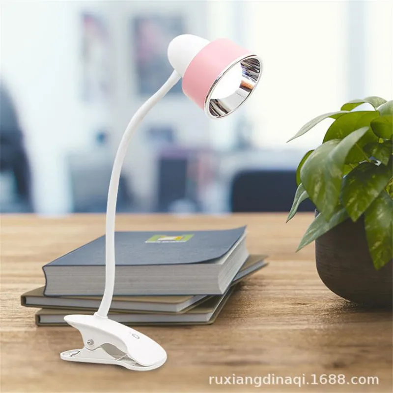 Светодиодные настольные лампы для чтения с защитой глаз лампа кусачками USB 5 В