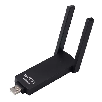 

WiFi Signal Booster 300Mbps Wireless Repeater Mini Portable Dual Antenna USB WiFi Range Extender DU55