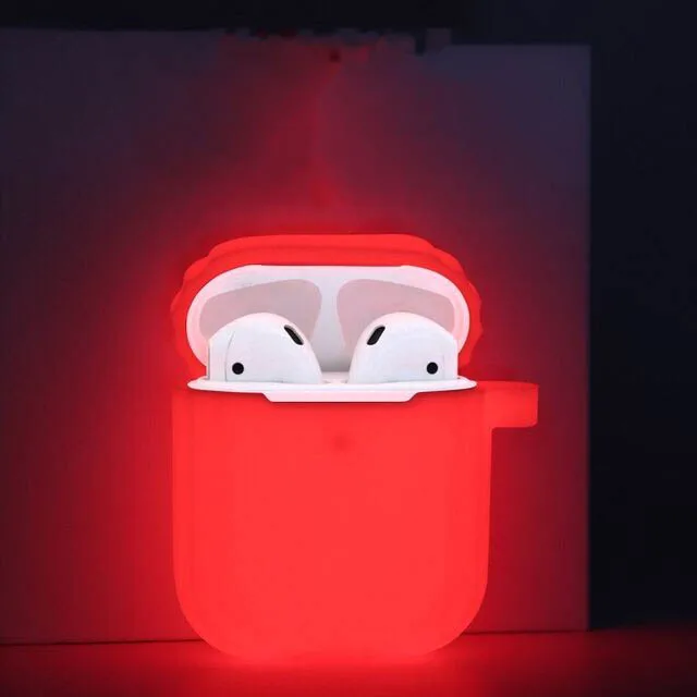 

For Airpods 1 2 Case Soft Silicone Glowing Earphone Case Shockproof Earphone Protective Cover Waterproof Headset Accessories