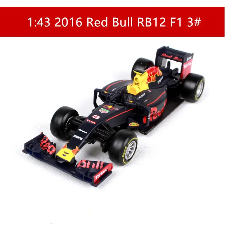 Бураго 1:43 красный BULL-RB14 сплав F1 модель автомобиля литье под давлением модель автомобиля моделирование автомобиля украшение коллекция Подарочная игрушка - Цвет: RED BULL-RB12-3