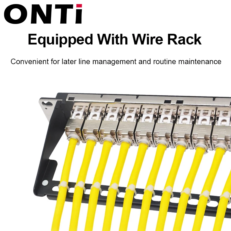 Onti 24 Porto 1u Rj45 Blindado Módulo Painel de Remendo 19 Polegada Rackmount Montagem na Parede Cat5e Cat6 Cat6a Cat7 Cat8 Stp Keystone Jack Ferramentas de rede - Imagem 6