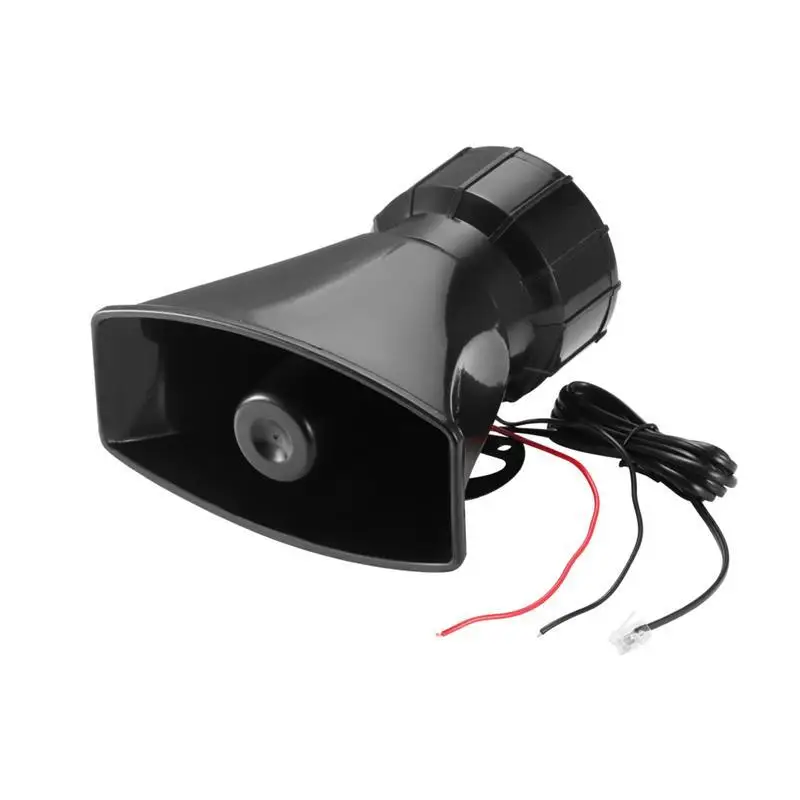 Onever Car Alarm Horn 7 Tone Sound Car Recording Emergency Siren Horn Mic PA Speaker System Emergency Amplifier Hooter Universal