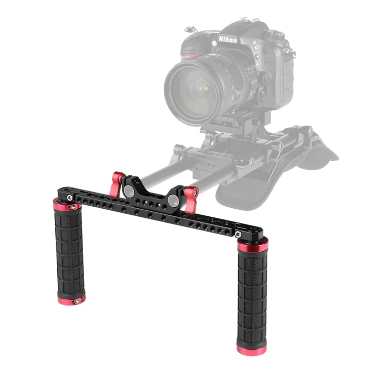 Cammate двойной резиновый зажим с 15 мм двойной стержень зажим для DSLR камеры плечевой Кронштейн Поддержка Rig C2256