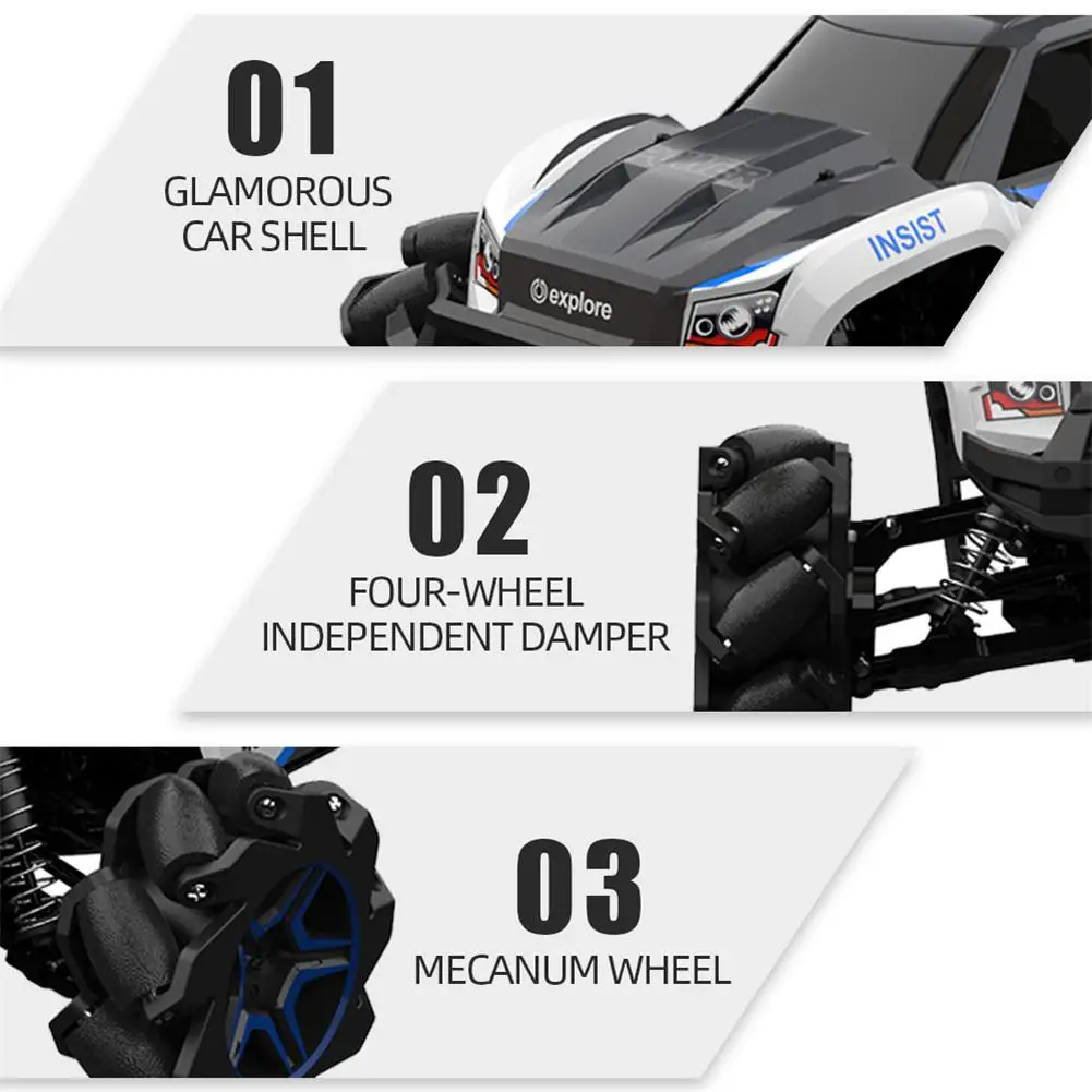 RBRC RB1277A 1/12 2,4 г 4WD 35 км/ч Mecanum колеса RC автомобиль электрический Дрифт автомобиль полный пропорциональный RTR модель с 4 шины