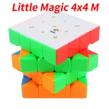 Yuxin Little Magic 4x4 магнитный кубик без наклеек Zhisheng куб головоломка магнит 4x4x4 м дети Cubo Magico подарок