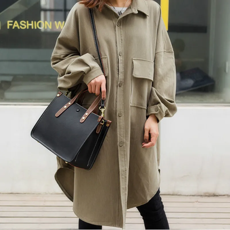 

Women Shoulder bag Genuine Leather Capacity Designer Travel Handbag Thread Cowhide Simple Messenger Crossbody Tote Bags