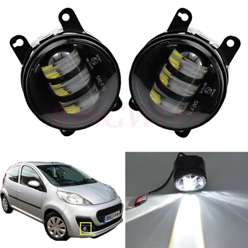 

2pcs/pair Fog Lamp Assembly Super Bright LED Fog Lights For Peugeot 207 SW Estate WK 2007 For Peugeot 107 Hatchback 2005 Onwards