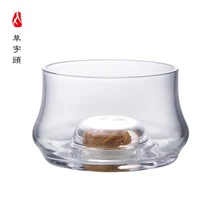 Прозрачный кристалл яма Однослойная бамбуковая секция чашки Деревянный Лотос 501114-MLS