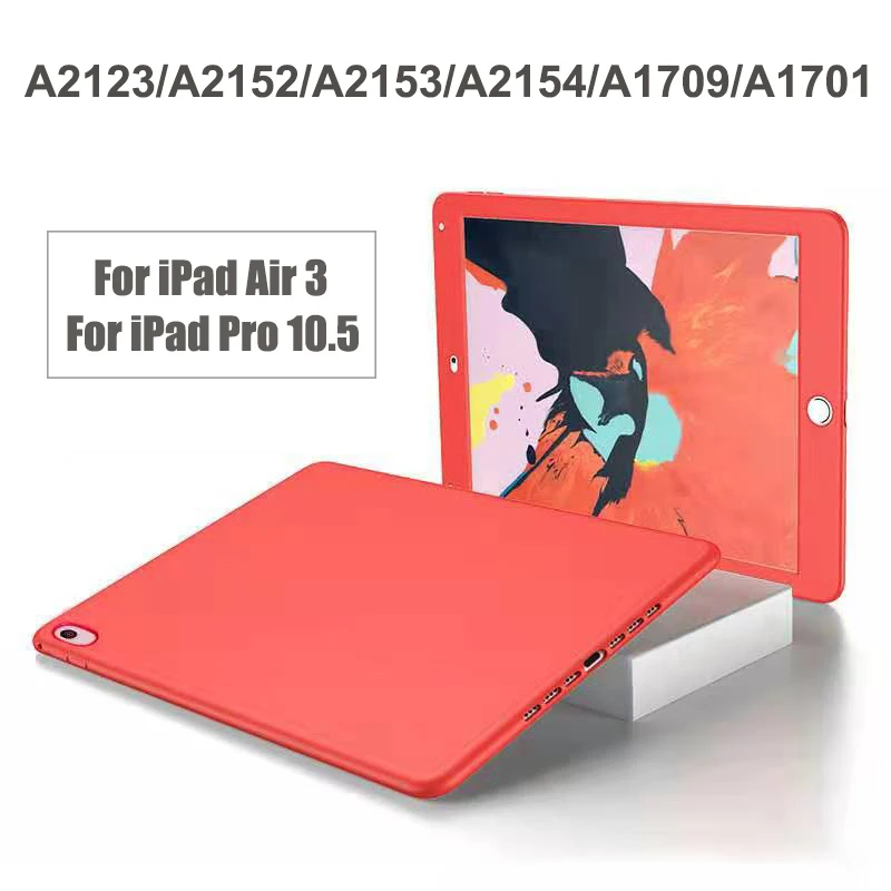 360 градусов полное покрытие для Ipad Air 10,5 A2152 A2123 A2153 закаленное стекло с силиконовый чехол для Ipad 10,5 защита экрана - Цвет: Красный