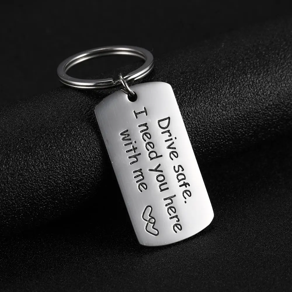 My shape Drive Safe King Chain 316L нержавеющая сталь кольцо для ключей круглый прямоугольник ювелирные изделия подарок на год для красивый брелок