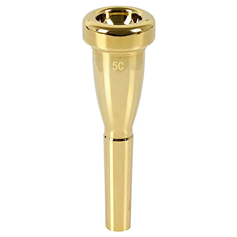 Gold 1 шт. 5C труба мундштук Meg 5C размер металлическая труба мундштук для Yamaha или Bach Conn и Королевская труба C - Цвет: Gold