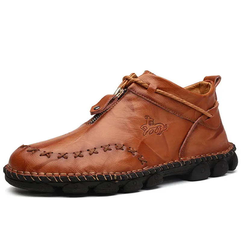 Мужские Ботильоны; мужские ботинки; зимняя обувь; Botas CC-269 - Цвет: Коричневый