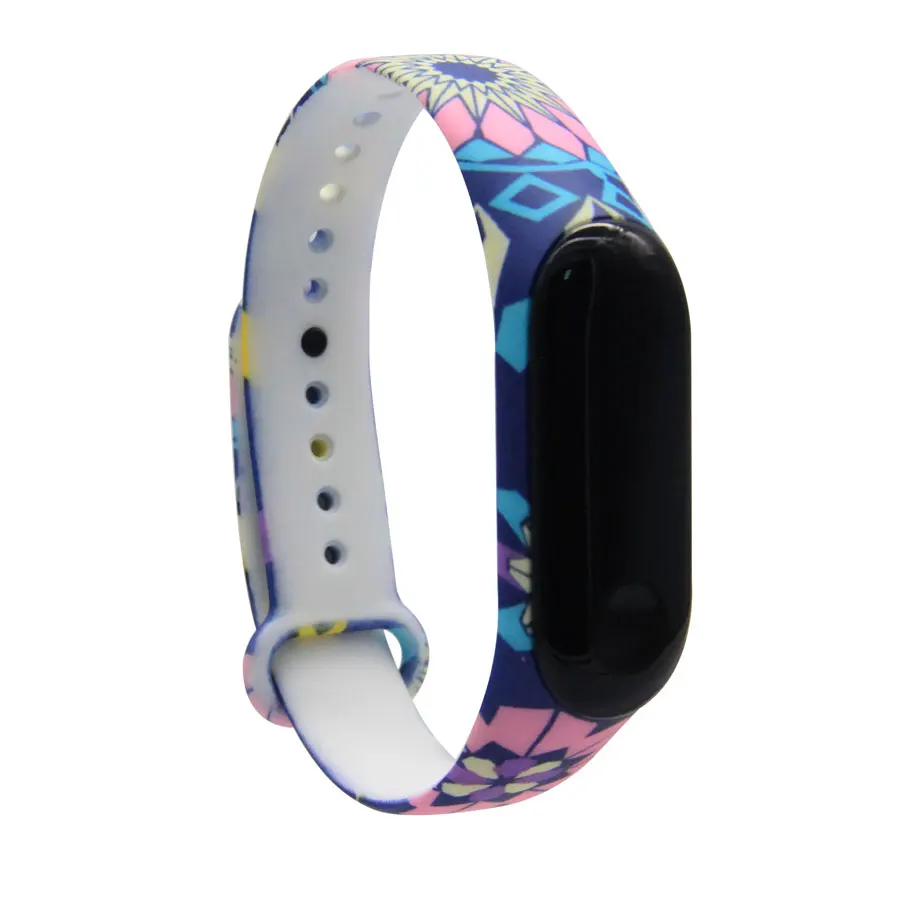d59704 Foonbe для xiaomi mi Band 4 ремешок силиконовый с цветочным принтом mi band 3 4 ремешок mi band 4 аксессуары для xiaomi mi band 4 3 band - Цвет: d59704