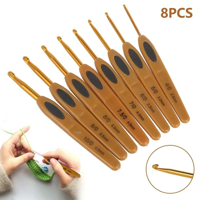 Furl Crochet Hook Set 8pcs - Aluminum Knitting Needles 2.5mm-6mm