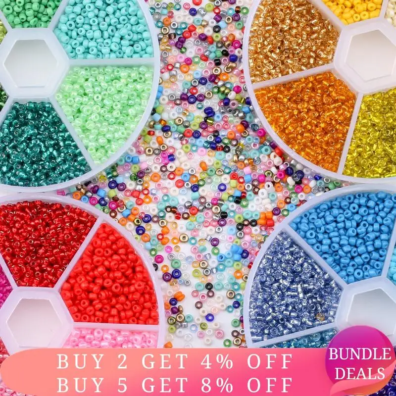 Glass-Seed-Beads Charm Necklace Jewelry-Making Diy Bracelet Czech 2mm Wholesale for Belt-Box-Set