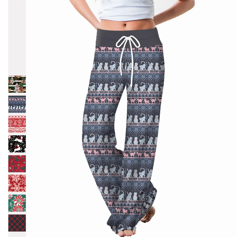 

Womens Loose Pants Floral Print Wide Leg Trousers Long Stretch Pants Loose Palazzo Trousers Sweatpants Harlan Pants