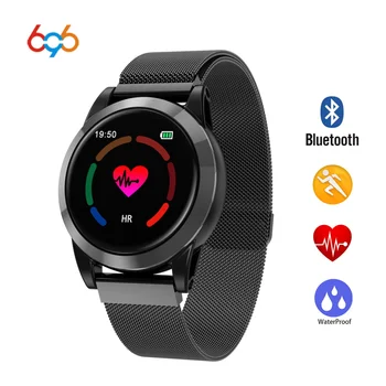 

696 Smart Watch R15 Men Android Smartband Heart Rate Fitness Bracelet Sleep Monitor Fitness Tracker Color Screen Round Wristband