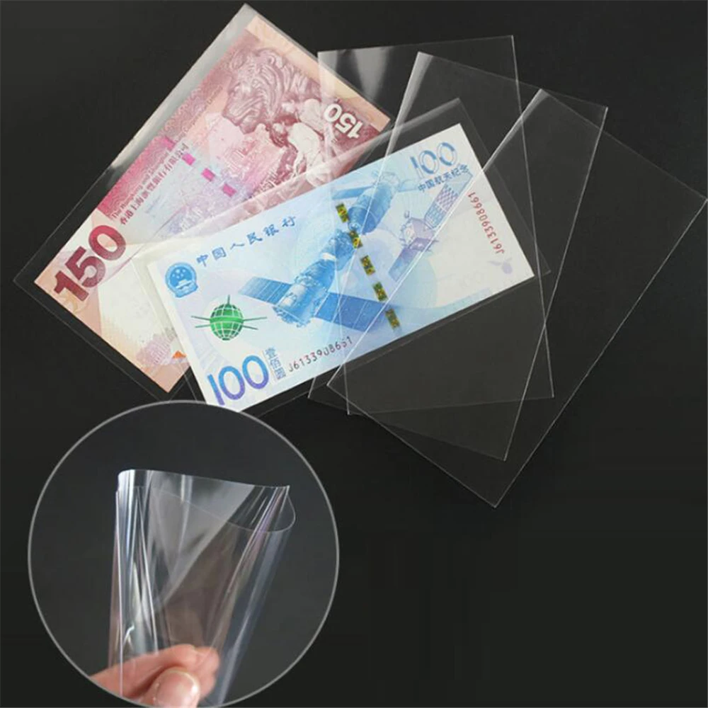 100 шт. бумажные банкноты, фотоальбом, банкноты, прозрачные ПВХ бумажные банкноты с коробкой