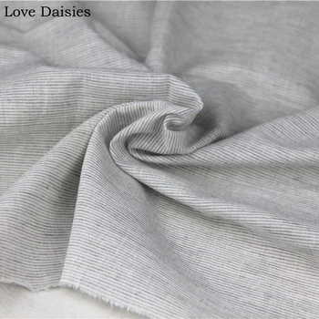 

100% Cotton GRAY CLOTH Stripe Yarn Dyed Fine Fabrics Thin for DIY Summer Apparel blouse dress Lining Handwork Craft Textile