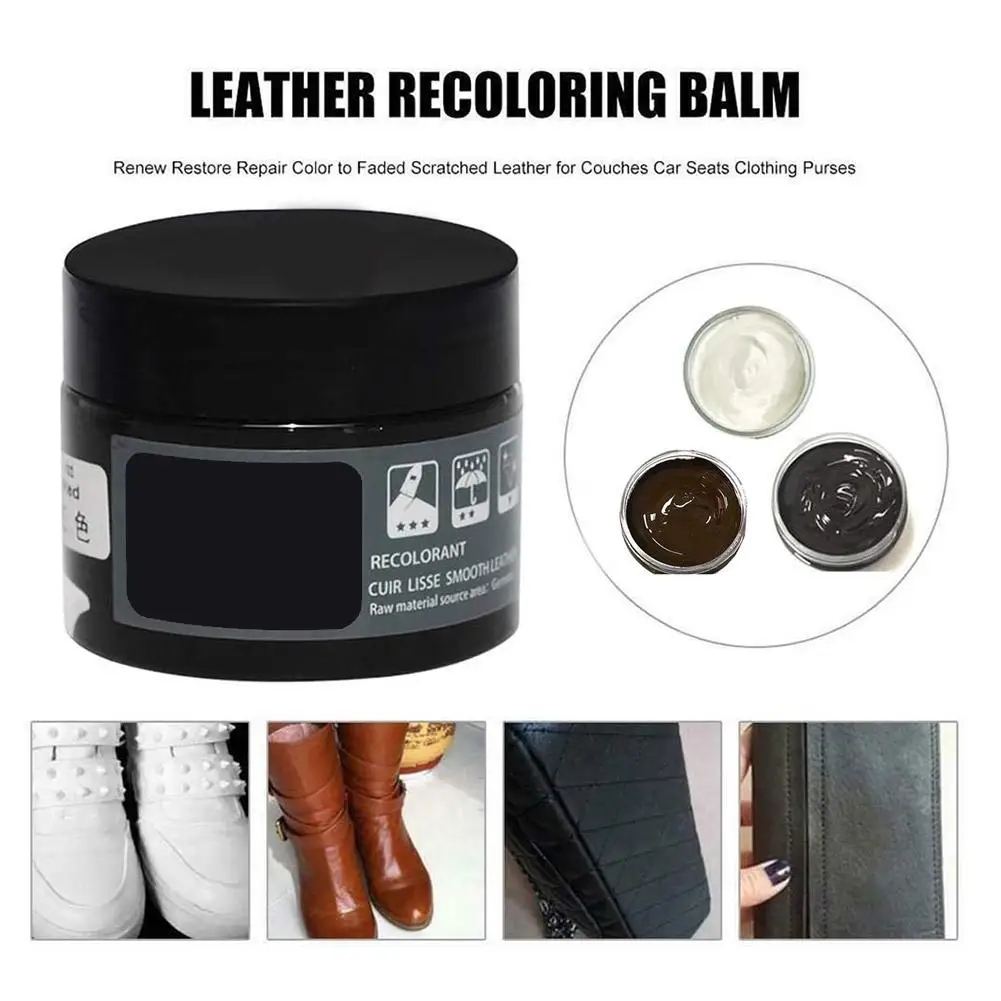 

50% HOT SALES!!!50ml Car Seat Sofa Bag Leather Repair Cream Color Renew Balm Coloring Agent