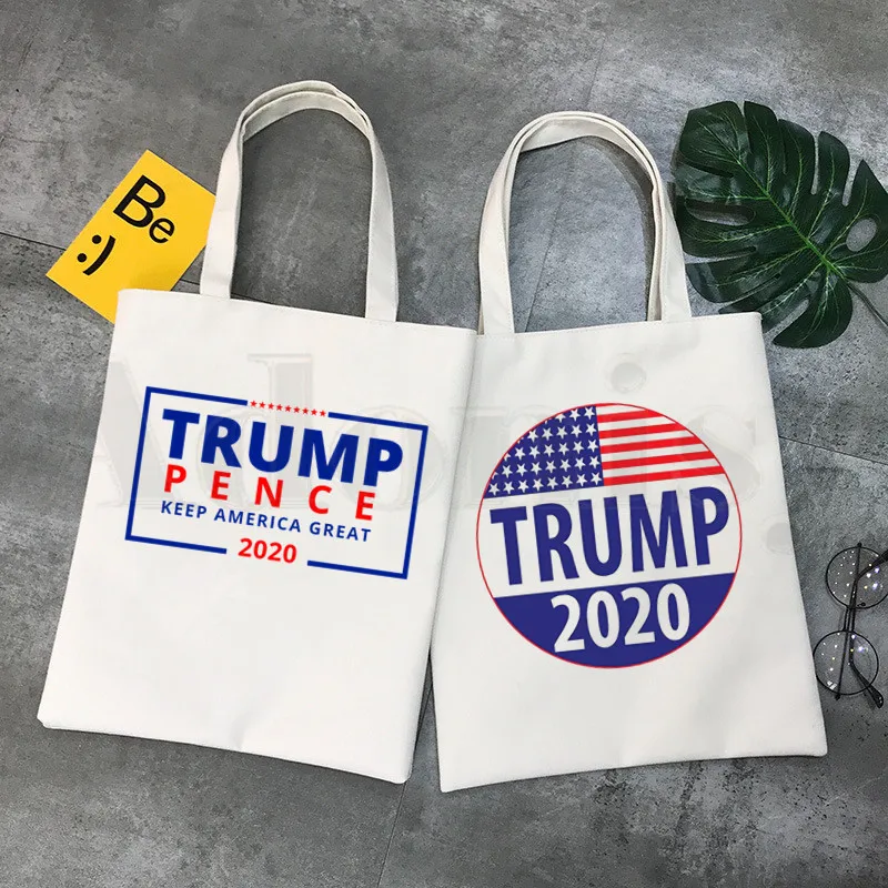 

President Donald Trump 2020 Keep Make America Great Again Hipster Cartoon Print Shopping Bags Girls Fashion Pacakge Hand Bag