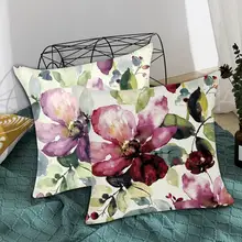 

Fashion Cushion Cover Breathable Reusable Chinese Ink Painting Style Pillowcase Pillow Slipcover Cushion Case