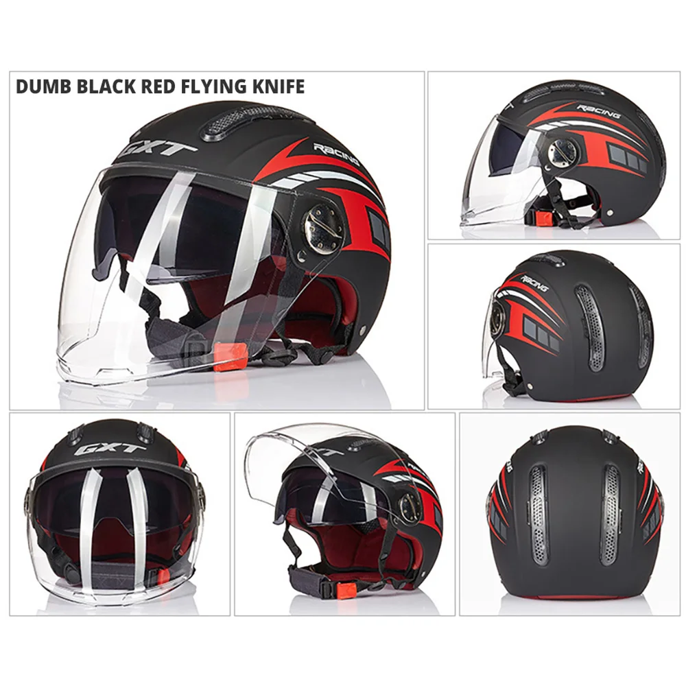 GXT мотоциклетный шлем Летний с открытым лицом двойной объектив Casco Capacetes