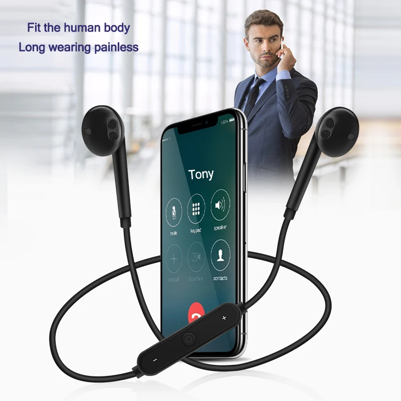 S6 Беспроводная bluetooth-гарнитура спортивные наушники 3D стерео Встроенный микрофон Стильная гарнитура Bluetooth Поддержка различных приложений
