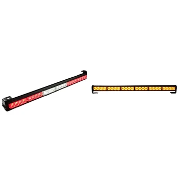 

2x 24 LED 27 inch Hazard Emergency Warning Tow Traffic Advisor Flash Strobe Light Bar (Red and White&Yellow)