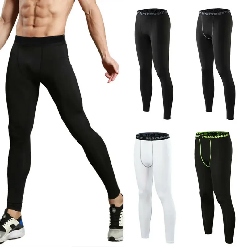 Compression Pants Under Base Layer Men Long Leggings Fitness Sport Athletic Gear 