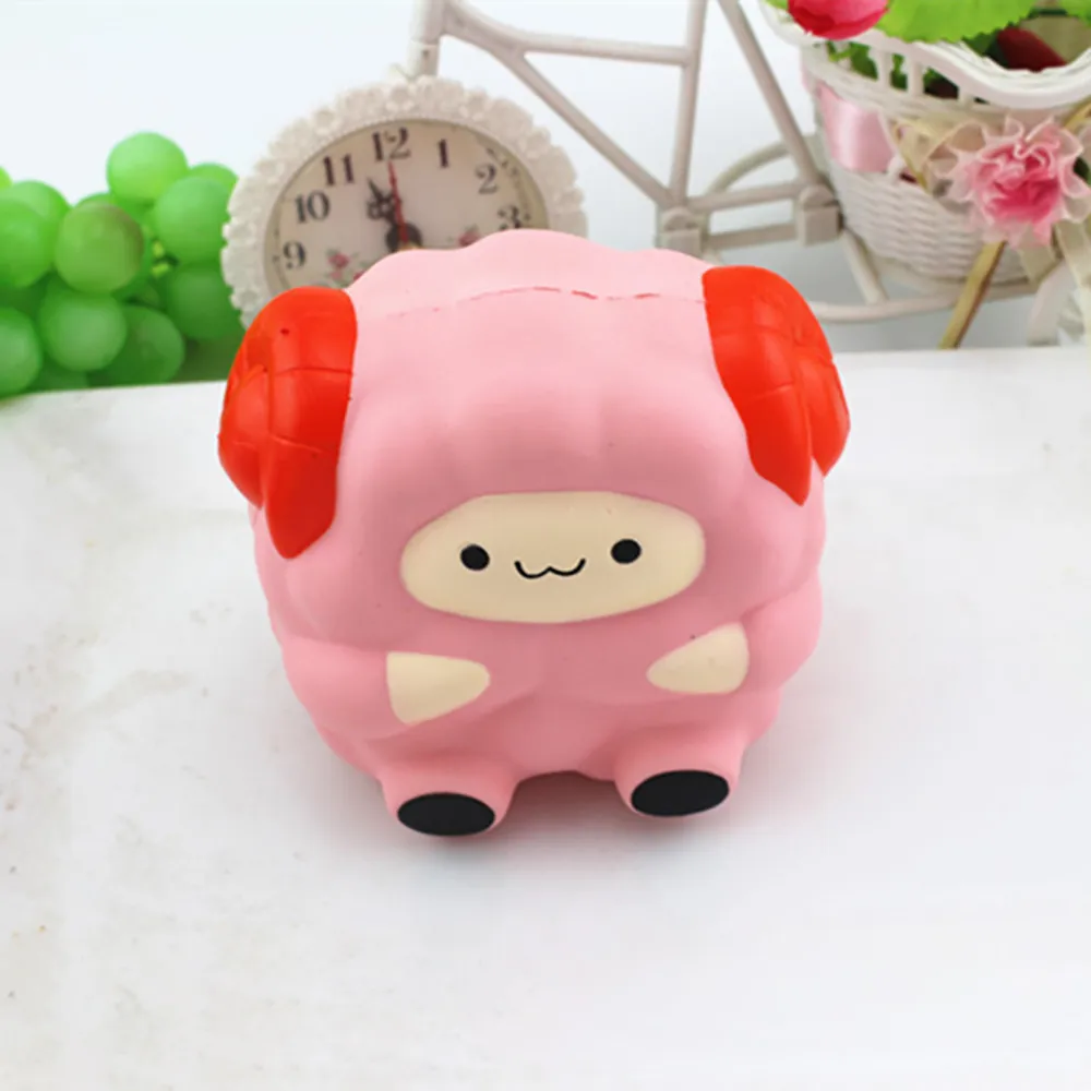 Мягкие овечки мультфильм Мягкие медленно поднимающиеся сжимаются снятие стресса игрушка телефон ремень Мячи мягкие игрушки Juguetes de descompresion