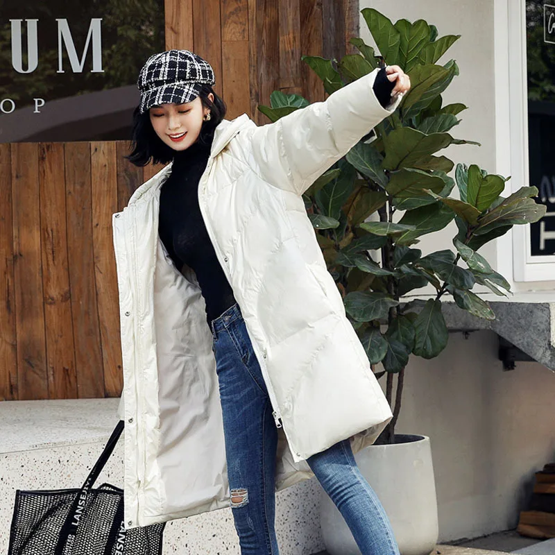 beige TopFurMall) зимние женские парки пуховики куртки с капюшоном женская верхняя одежда пальто LF9194 - Цвет: beige